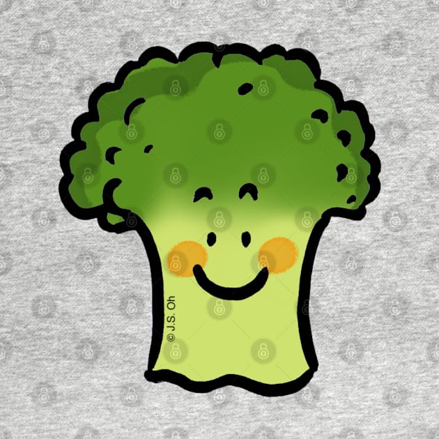 cute green broccoli by cartoonygifts